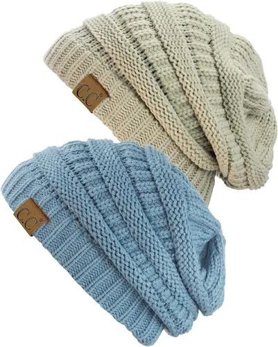 Miniatura 77 de Gorro a la moda de tejido suave abultado, cálido y elástico de C.C