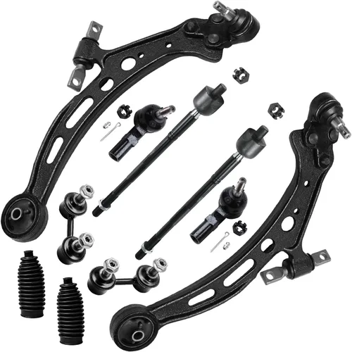 Miniatura 8 de Detroit Axle - Kit de suspensión frontal de 10 piezas para Jeep 2002-2004 Liberty, 2 brazos de control superiores con rótula 2 rótulas inferiores, 4