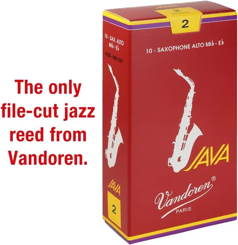 Miniatura 2 de Vandoren SR262R Alto - Lengüetas JAVA rojas para saxofón, resistencia 2; caja de 10