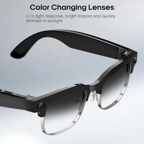 Miniatura 7 de Yowow BIT Lentes de cámara inteligente AI con cámara HD de 8 MP, fotos 4K y video 1080P, antivibración, llamadas de música y Bluetooth, traducción