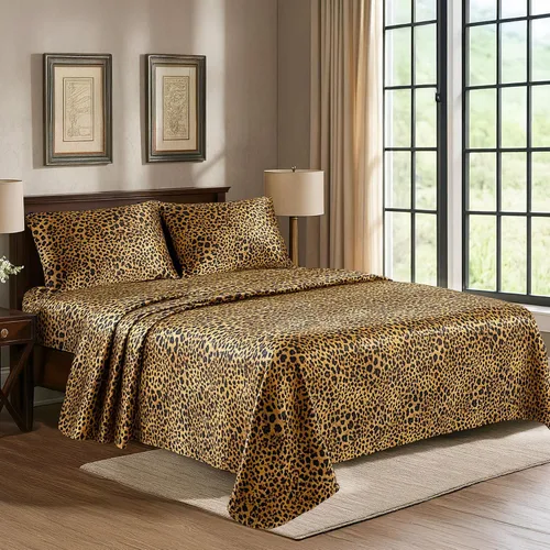 Miniatura 26 de Pure Bedding Sábanas de satén individuales [3 piezas, plateadas] Juego de sábanas sedosas de lujo para hotel, juego de sábanas de microfibra extra