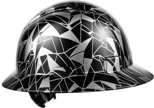 Miniatura 15 de Casco de seguridad OSHA de ala completa, casco de seguridad duradero y ligero de fibra de carbono, equipo de protección de suspensión de trinquete