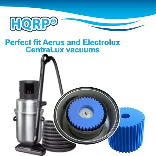 Miniatura 6 de HQRP Filtro de espuma azul (7" x 8 1/2") compatible con aspiradoras centrales Electrolux Aerus Centralux E130A E130B E130F E130G E130J 1590 1590A