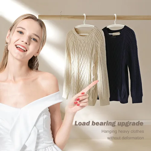 Miniatura 8 de Paquete de 10 perchas resistentes con capacidad de carga de 25 libras, colgador giratorio para ropa para trajes, perchas de hombro ancho