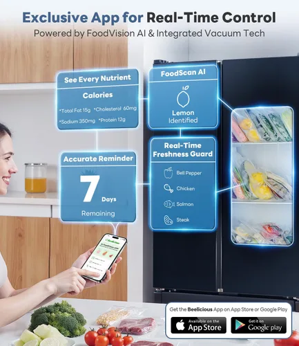 Miniatura 7 de Máquina selladora al vacío con sistema AirLock ProSeal, sellador al vacío 10 en 1 para alimentos, modos de sellado húmedo/seco, diseño compacto