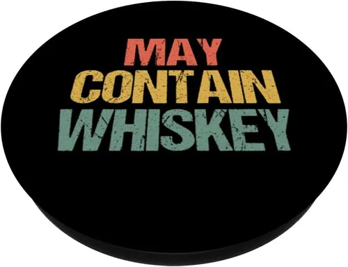 Miniatura 2 de May Contain Whisky - Divertido whisky de bourbon borracho PopSockets MagSafe PopGrip para iPhone