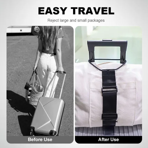 Miniatura 4 de Correas de conector de equipaje ajustables fuertes y multiusos, añade una bolsa, maleta fácil de viajar, cinturón de sujeción elástico flexible