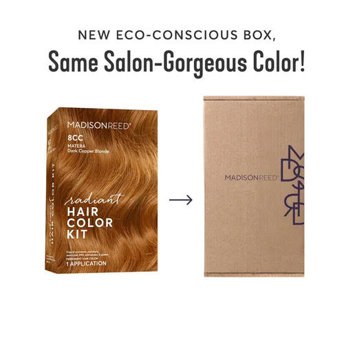 Miniatura 9 de Madison Reed Radiant - Kit de tinte para el cabello – 8CC rubio cobrizo vivo oscuro (caléndula matera), tinte permanente para el cabello