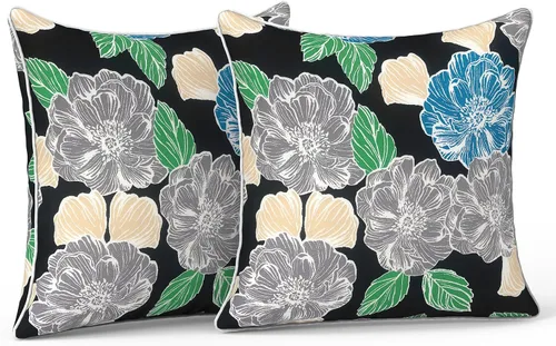Miniatura 75 de LVTXIII Juego de 2 almohadas lumbares para patio, 12 x 20 pulgadas, resistentes a la decoloración, para exteriores con interiores, cojines lumbares