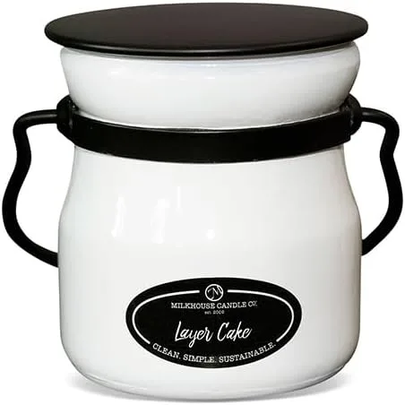 Miniatura 46 de Milkhouse Candle Company Vela de soja de manzana y caramelo, rodajas de manzana, canela, perfumada a vainilla dulce, tarro de mantequilla de 16