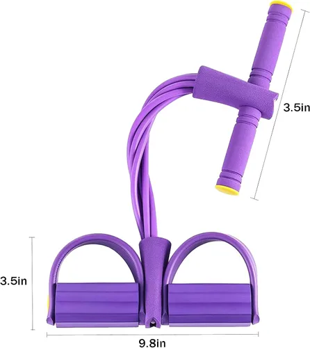 Miniatura 7 de Bandas de resistencia de pedal con asas, 21 bandas de resistencia de fitness, 6 tubos, bandas de resistencia con asas de pedal, bandas elásticas