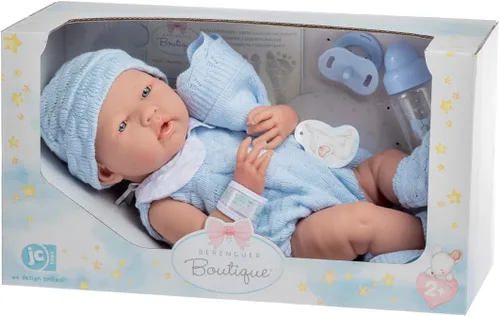 Miniatura 7 de Muñeca de bebé anatómicamente correcta de niño real Muñeca de bebé de 15" totalmente de vinilo JC Toys - La Newborn Fabricada en España Azul
