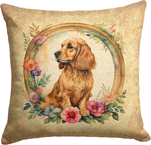 Miniatura 27 de Caroline's Treasures DAC2072PW1414 Affenpinscher and Flowers - Almohada decorativa de tela, lavable a máquina, para interiores y exteriores