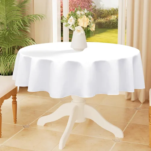 Miniatura 32 de Smiry Mantel rectangular de poliéster impermeable antiarañazos, mantel decorativo de tela lavable para comedor, bufé, fiestas y exteriores, 60 x 84