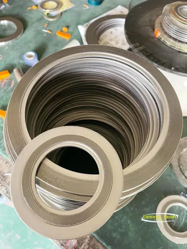 Miniatura 7 de Junta espiral para heridas con anillo interior SUS304, relleno de grafito, 5 piezas 1/2 '' DN15