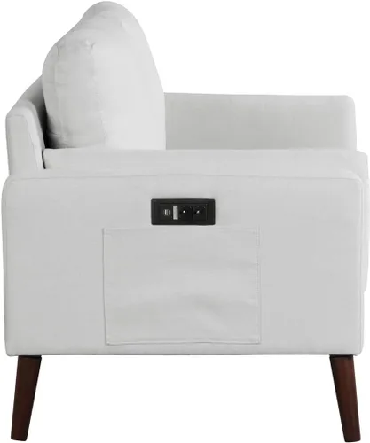 Miniatura 7 de LifeStyle Solutions Nolan - Sofá biplaza, color gris claro