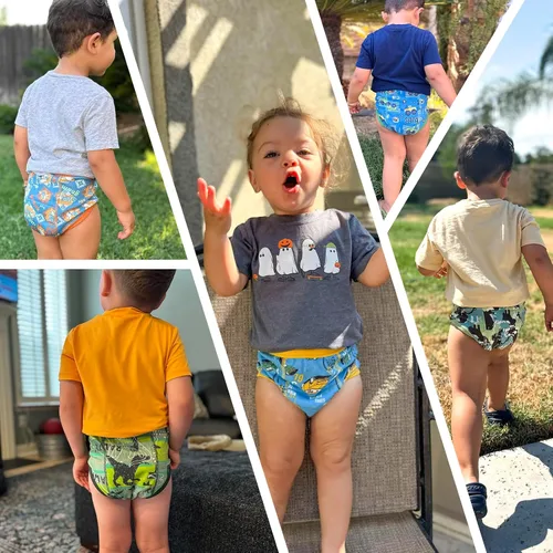 Miniatura 6 de MooMoo Baby Ropa interior de entrenamiento para ir al baño, paquete de 10 pantalones absorbentes de entrenamiento para niños y niñas, pantalones