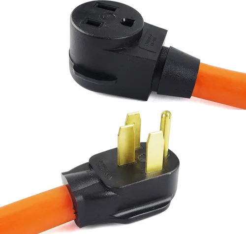 Miniatura 5 de Cable adaptador de soldador NEMA 14-50P a 6-50R, resistente 50Amp 250V SJTW 6AWG* 3C generador o convertidor RV, el cable certificación UL, naranja