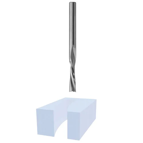 Bosch 85611M - Broca para enrutador acrílico de doble flauta de carburo sólido de 1/4 pulgadas