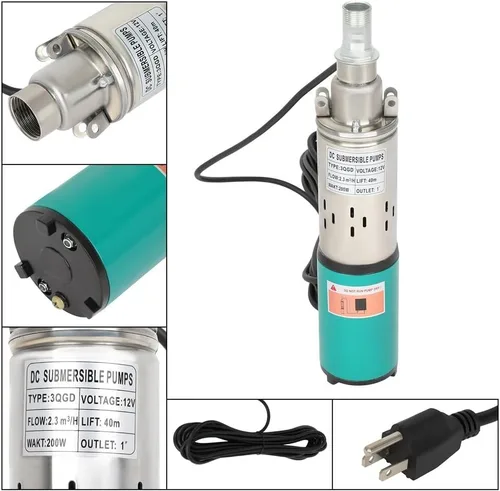 Miniatura 6 de SCITOO Bomba de agua sumergible para bomba de tornillo de 10.3Hp 12V 58psi DC