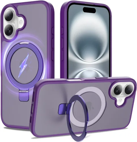 Miniatura 24 de Funda con soporte ultra magnético para iPhone 17 Pro Max [protección militar contra caídas] [compatible con MagSafe] a prueba de golpes, translúcida
