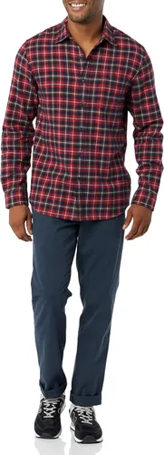 Miniatura 51 de Amazon Essentials Camisas de franela de manga larga para hombre, corte ajustado, a cuadros con botones