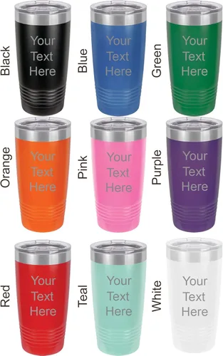 Miniatura 2 de Estetoscopio Enfermera - Vaso aislado con texto personalizado, taza de café de viaje de 20 onzas, personalizable (azul claro)