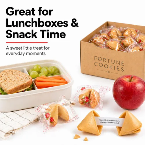 Miniatura 8 de Fortune Cookies - Galletas de la fortuna envueltas individualmente para Navidad, fiestas, bodas, eventos y celebraciones con divertidas fortunas