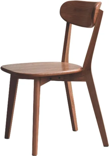 Miniatura 10 de Sillas de cocina, 100% madera maciza de roble, silla moderna con respaldo curvo, sillas de cocina y comedor, silla moderna para sala de estar Negro