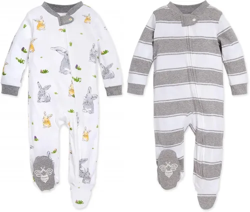Miniatura 211 de Burt's Bees Baby - Pijama de una pieza para bebé, mameluco para dormir y jugar, algodón 100% orgánico, cremallera frontal
