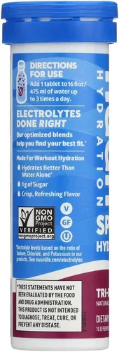 Miniatura 2 de Nuun Activo: Tabletas de bebida mejoradas con electrolitos Tri-Berry (6 paquetes de 10 tabletas)