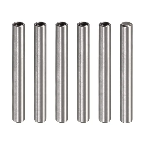 Miniatura 7 de uxcell Pasador de rosca interna M5 6 unids 0.315x3.937 in biselado plano acero al carbono cilíndrico pin cama estantería dispositivos metálicos