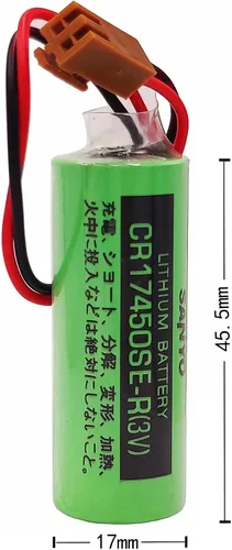 Miniatura 2 de Batería PLC CR17450SE-R de 3 V 2500 mAh con resistencia para sistema CNC FANUC A98L-0031-0012 con enchufe