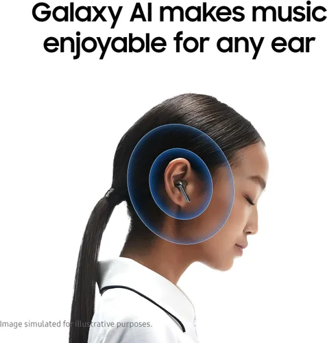 Miniatura 7 de SAMSUNG Galaxy Buds 3 AI True Auriculares Bluetooth inalámbricos verdaderos, ajuste de tipo abierto, cancelación activa de ruido, audio 360, control