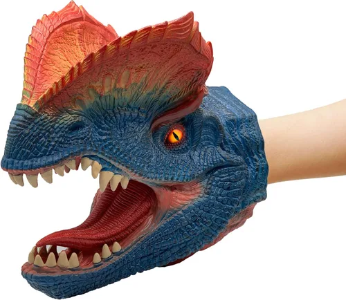 Miniatura 16 de Gemini&Genius Triceratops Marionetas de Mano de Dinosaurio Grandes de Goma Suave Realistas Divertidas y Aterradoras Cabeza de Dino Marionetas