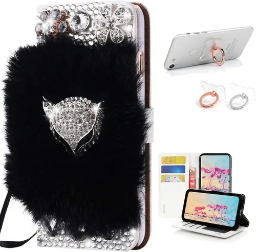 Bling - Funda de piel con soporte para anillos, diseño 3D hecho a mano, 2 unidades, SBLDwRSSeries-22