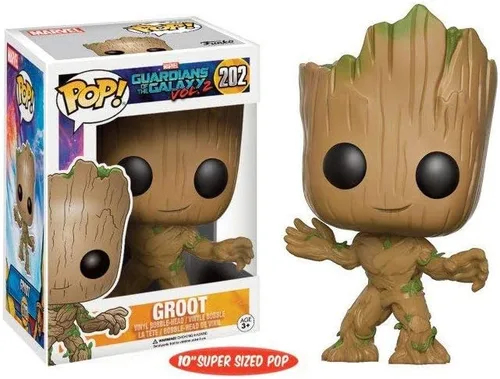 Funko POP Guardianes de la Galaxia Vol. 2 (202) figura de Groot exclusivo.