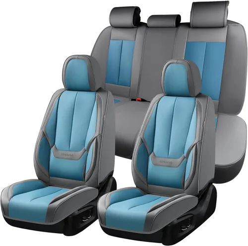 Miniatura 13 de Coverado Juego completo de fundas de asiento de automóvil, fundas de asiento para automóviles, fundas de asiento de coche beige para asientos
