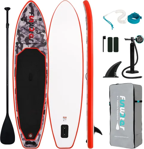 Miniatura 9 de FunWater Inflatable Stand Up Paddle Board with Premium SUP Paddleboard Accessories, Anti-Slip EVA Deck, 11'6''/11'/10'6'' Paddle Boards for Adults &