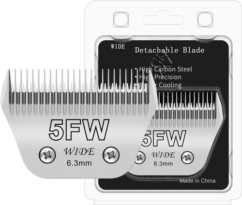 Miniatura 9 de 7FW - Cuchilla ancha para aseo de perros, cuchillas desmontables para el aseo de perros, compatibles con Andis, Oster A5, Wahl km10 Clippers.
