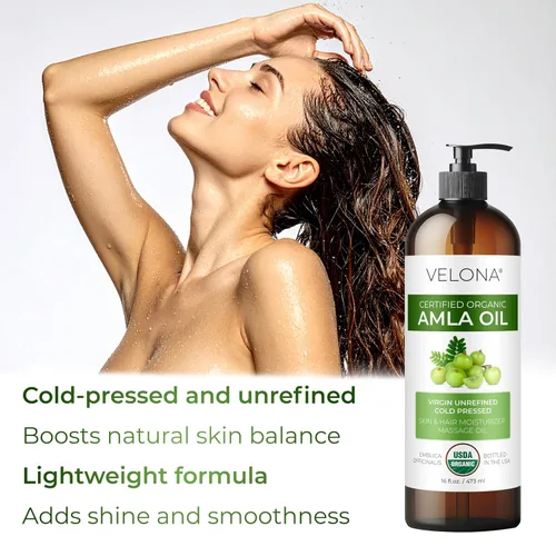 Miniatura 6 de velona Amla Oil USDA certificado orgánico - 32 onzas líquidas Aceite portador 100% puro y natural Virgen extra, sin refinar, prensado en frío