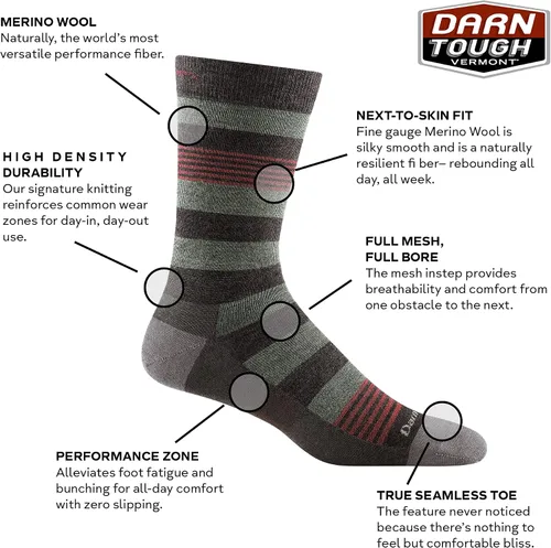 Miniatura 2 de DARN TOUGH (6033) Oxford Crew - Calcetines ligeros para hombre