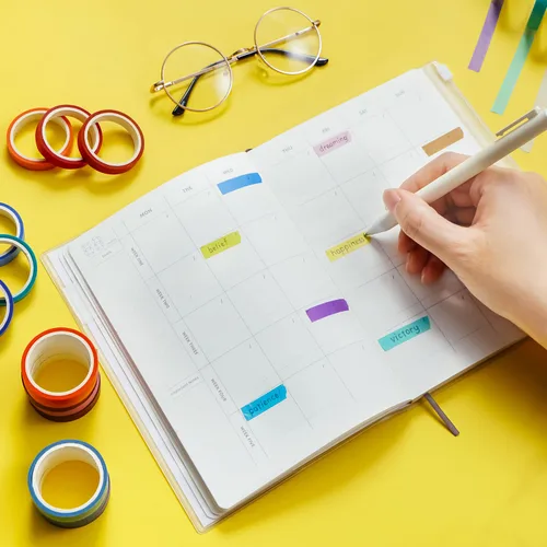 Miniatura 6 de 60 Rollos de Cinta Washi de 8mm de Ancho y 3.05m de Largo, Cintas Adhesivas Básicas de Color Sólido Arcoíris para Artes, Regalos para Niños, Diarios