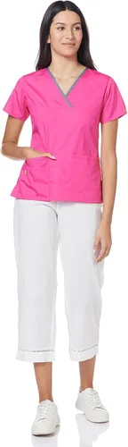 Miniatura 6 de WonderWink Charlie Uniformes médicos de 5 bolsillos, con cuello en Y para mujer