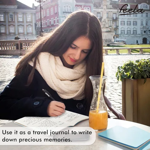 Miniatura 8 de feela Paquete de 16 cuadernos de tapa suave a granel, cuadernos rayados universitarios para el trabajo para mujeres y niñas, diario de viaje en 16
