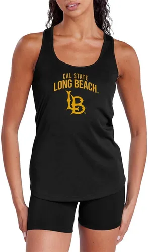 Miniatura 299 de Camiseta deportiva sin mangas oficial de NCAA Collegiate para mujer, con espalda cruzada, colección con logotipo primario