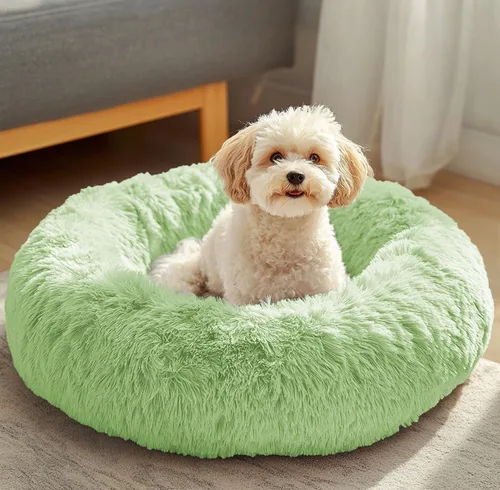 Miniatura 33 de JOLLYVOGUE - Cama para perros y gatos, cama relajante y antiestrés para mascotas y perros pequeños, cojín esponjoso en forma de dona para mascotas