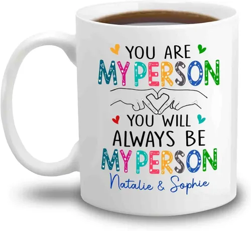 Miniatura 14 de Taza de café personalizada con diseño de flores con texto en inglés "If Friends Were Flowers I'd Pick You", taza de café de 11 onzas, 15 onzas