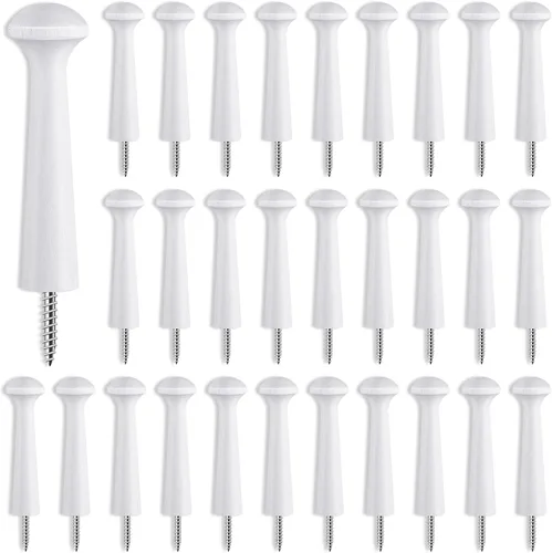 Miniatura 10 de Clavijas de madera con rosca de madera de 2.9 pulgadas de largo, estantes de madera sin terminar para colgar ropa, sombreros, toallas y más