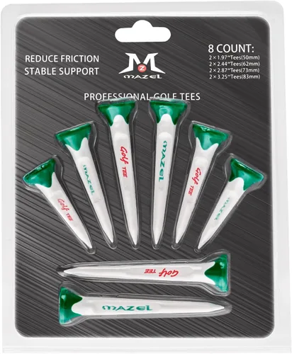Miniatura 8 de MAZEL Paquete de 8 camisetas de golf de plástico, excelente durabilidad y estabilidad, camisetas de plástico con 5 puntas, reduce la fricción